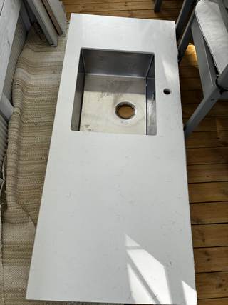 Bänkskiva i kvartskomposit Ikea Oxsten