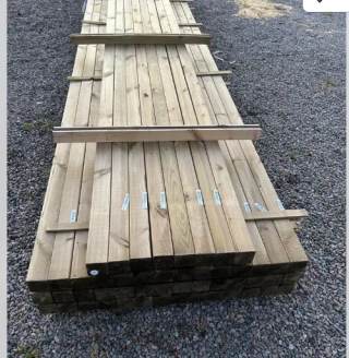 Stolpe 70x70 4,2 m tryckt